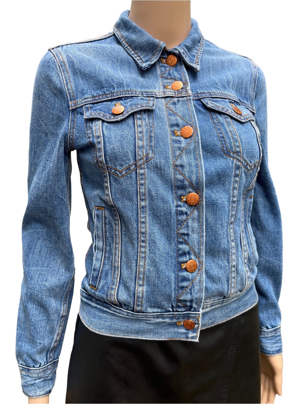 J.Crew Fitted Cropped Denim Jacket XXS